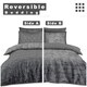 image 7 of Ryder Printed Duvet Cover Set Reversible Polycotton Beddings Grey | King