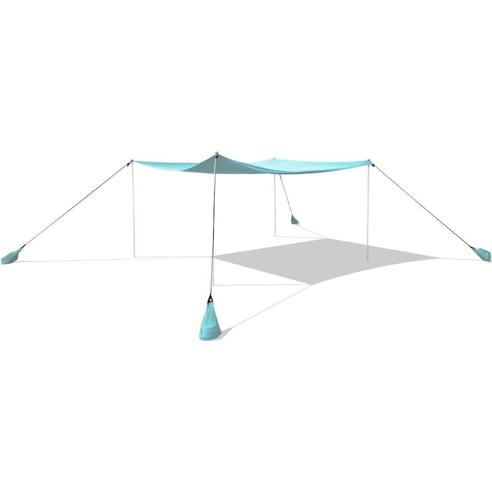 image 1 of COSTWAY Beach Canopy Shields 300 x 300 cm Tent Sun Shelter Green Green