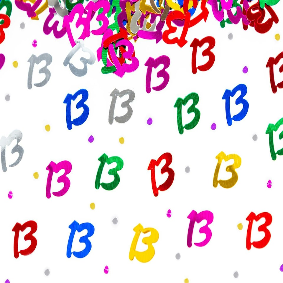 image 1 of 14g 13th Happy Birthday Multicolor Confetti - 4PK