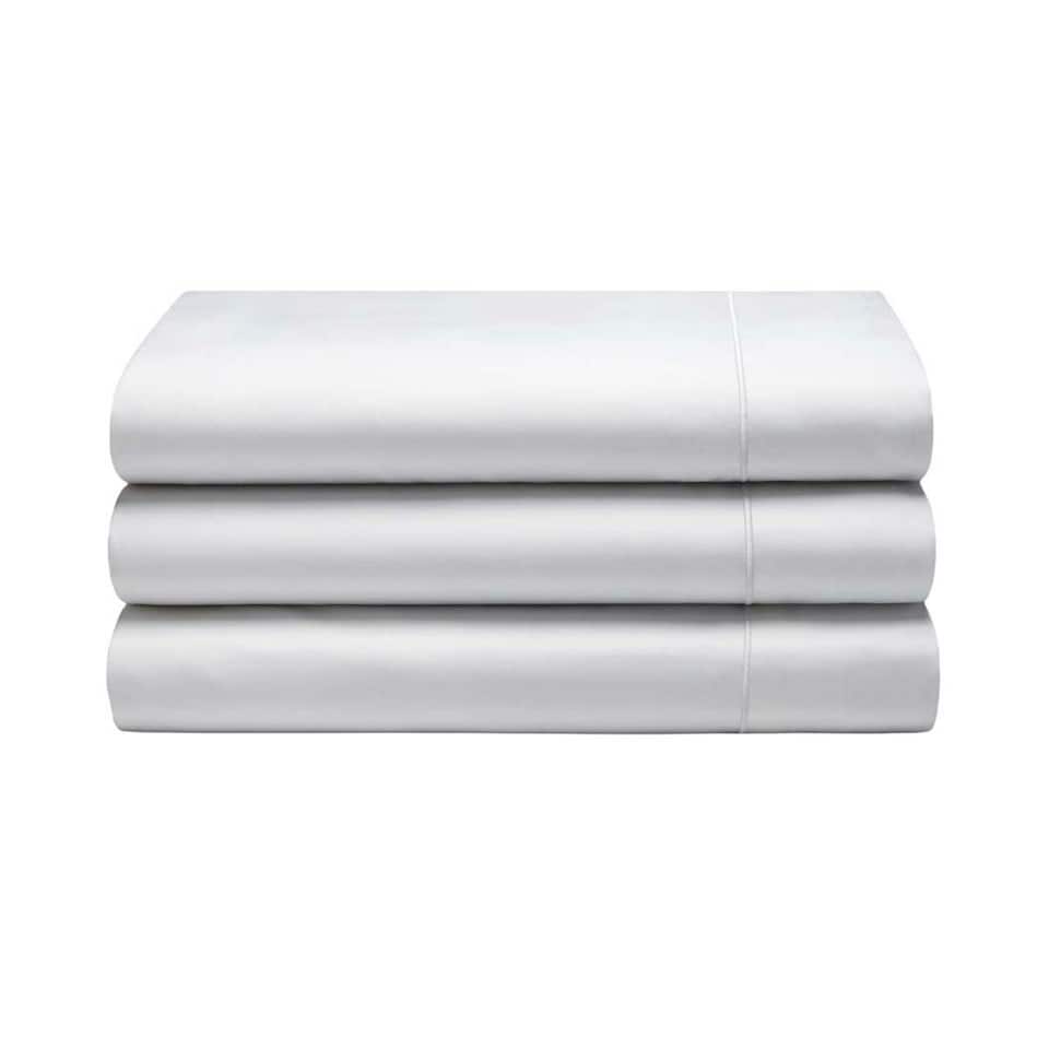 image 1 of Belledorm 400 Thread Count Egyptian Cotton Flat Sheet - White - Kingsize