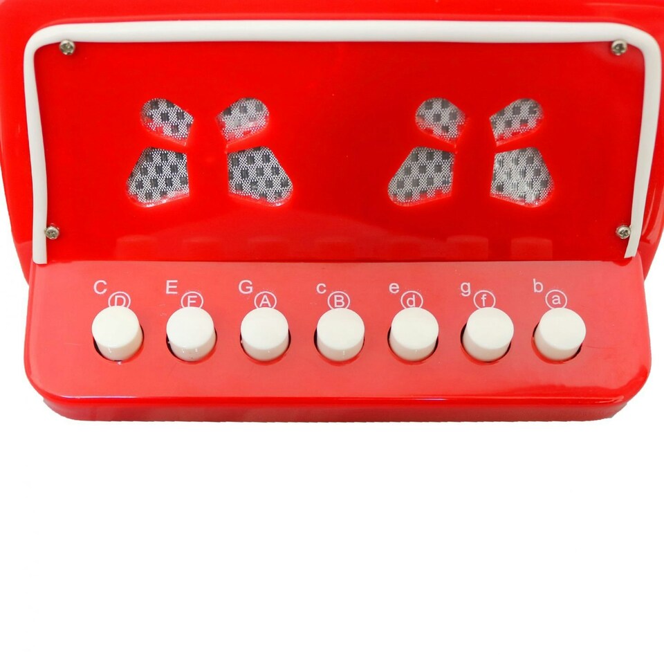 image 1 of Oypla 7 Keys 2 Bass Children's Red Toy Accordion Musical Instrument