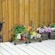 image 2 of Outsunny 2 Pack Plant Stand with Wheels Flowerpot Holder Indoor & Outdoor Use