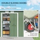 image 4 of Outsunny 9ft x 4ft Metal Garden Shed, Outdoor Tool House with Foundation Kit, Ventilations and Double Doors, Light Green