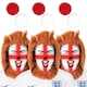 image 1 of Pack of 1 Three Lions England Set - Lion Manes & Face Paint Red | One Size