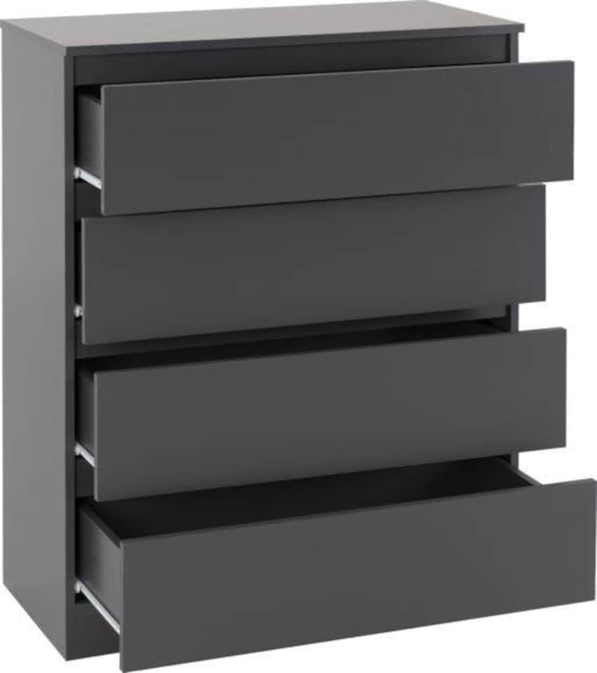 image 1 of Malvern 4 Piece Bedroom Set with 3 Door Triple Wardrobe | Grey | 4