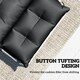image 5 of Outsunny Garden Lounge Chair Cushions Set of 2, 220gsm Fabric 