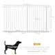 image 4 of PawHut Dog Gate Wide Stair Gate w/ Door Pressure Fit, 75-145W cm, White