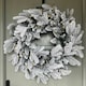 image 10 of 60cm Premium Mixed branch prelit Snow Flocked Christmas Wreath - with timer