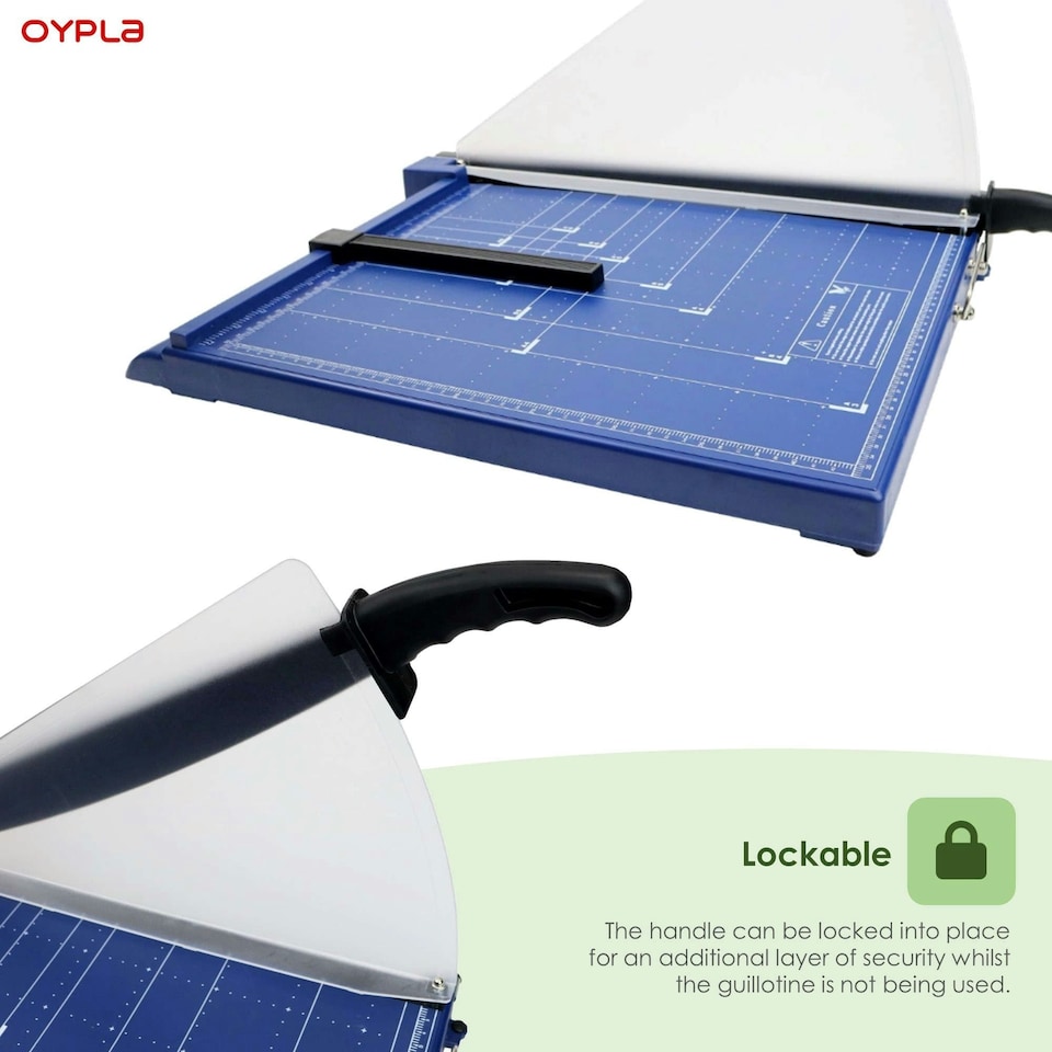 image 1 of Professional Grade A3 Guillotine With Safety Guard - Blue