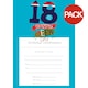 image 2 of Simon Elvin Birthday Invites Hanging Pad (Pack Of 10) - Blue - 18th