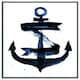image 1 of Watercolour anchor (Picture Frame) Grey | S