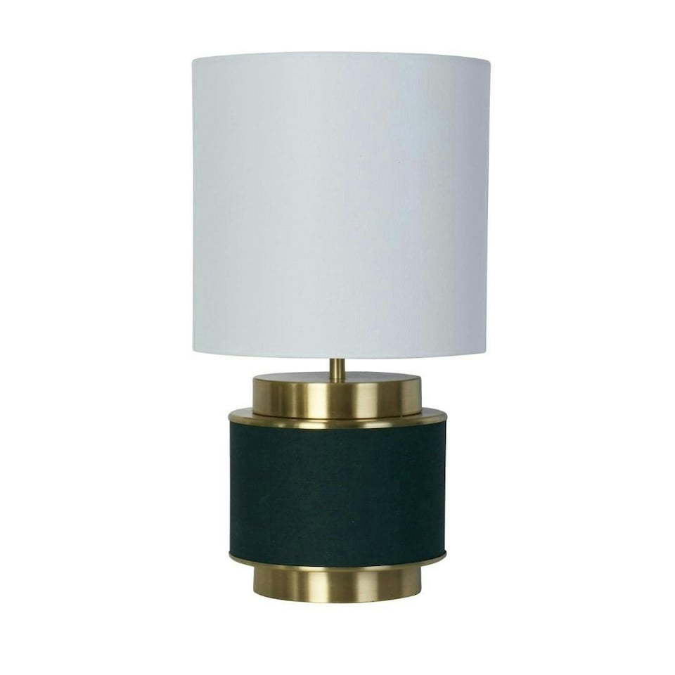 image 1 of Marriot Green & Antique Brass Table Lamp Green