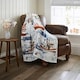 image 1 of Coastal Fishing Village Soft Coral Fleece Printed Throw