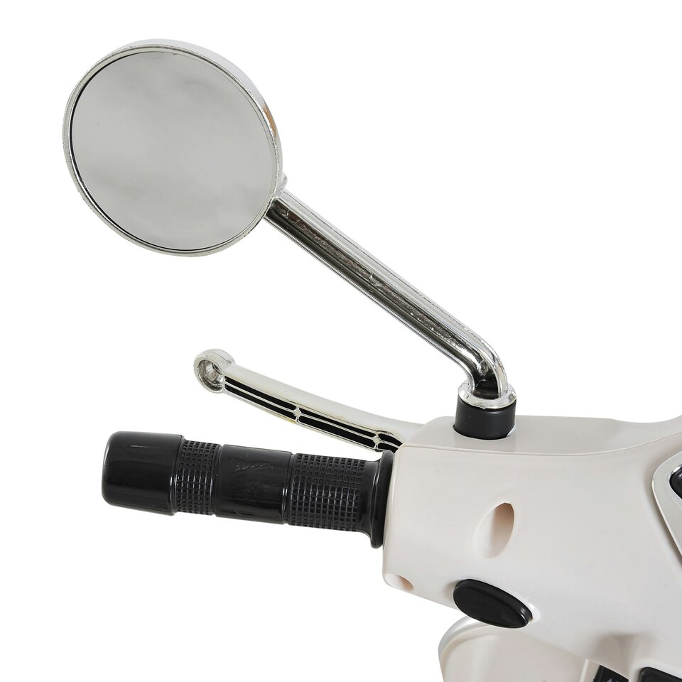 image 1 of HOMCOM Kids Ride On Motorcycle Vespa Licensed Boys Girls 6V LED Lights MP3 Horn