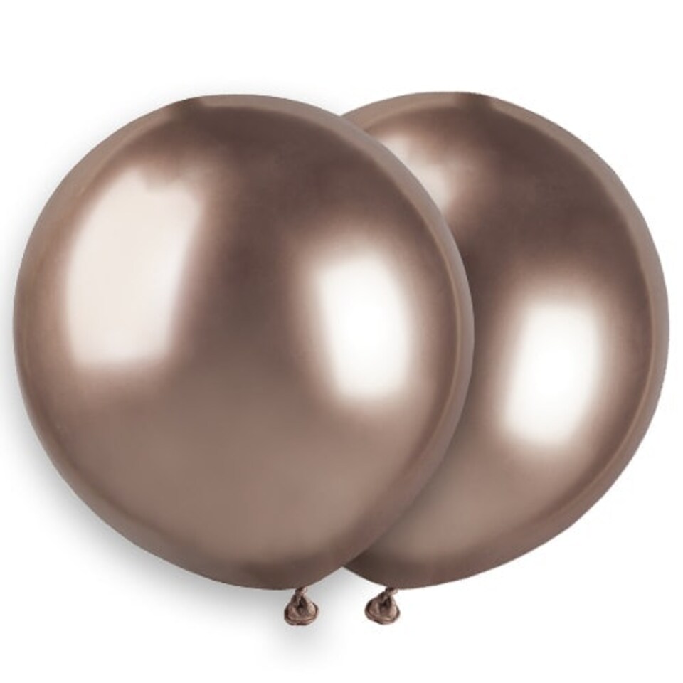 Shiny Rose Gold Biodegradable Latex Balloons 48cm / 19 in - Pack of 25
