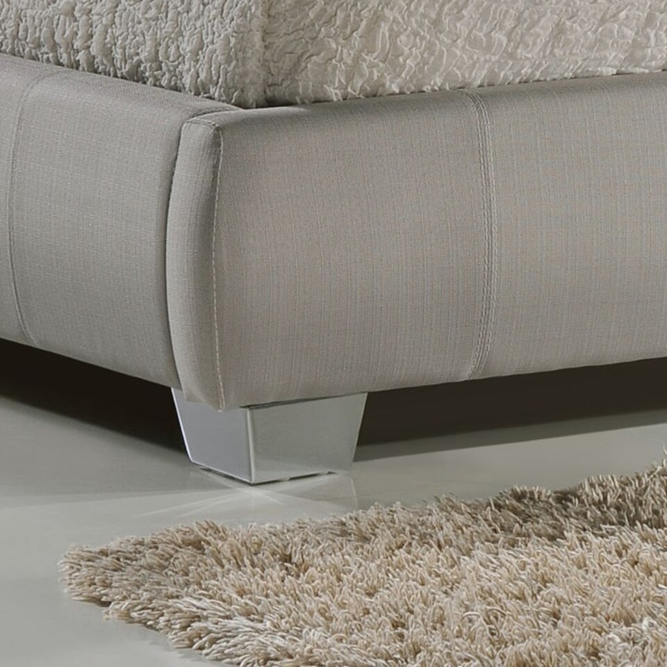 image 1 of 4ft6 Double Sand Fabric,Upholstered,Bed Frame,Bedstead,Padded,Linen