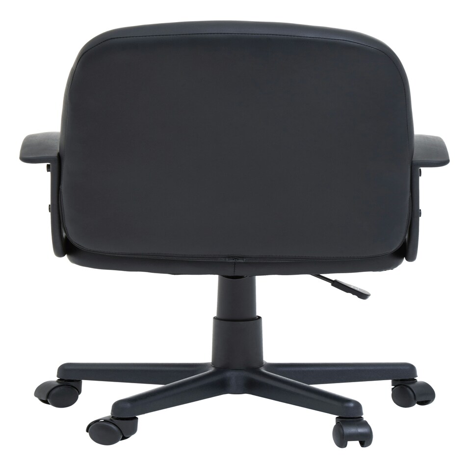 image 1 of Interiors By Premier Comfortable Black Small Home Office Chair, Ergonomic Work From Home Chair, Movable Ergonomic Office Chair