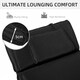 image 3 of Outsunny Garden Sun Lounger Chair Cushion Reclining Relaxer Indoor Outdoor Black | Black