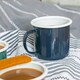 image 4 of Argon Tableware Coloured Enamel Mugs - 375ml - Navy - Pack of 6 Blue