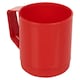 image 2 of 6 Set 260ml Plastic Mug Tumbler Cup & Handle Party BBQ Microwave Dishwasher Safe | Red | Red