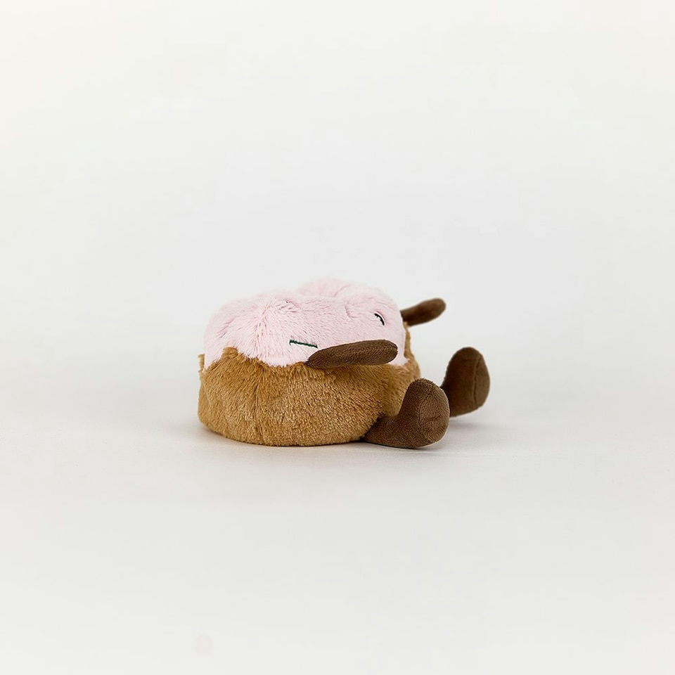 image 1 of Warmies Donut Plush Mini Size, Fully Microwavable and Weighted Cuddly Toy for Anxiety, Chill in The Freezer or Heat in Microwave, Soft Toy Heat Pad