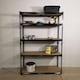 image 2 of Garage Shelving 122cm Wide & 183cm High Heavy Duty 5 Tier Multipurpose Metal Racking Unit  / Warehouse Shelving Storage in Black
