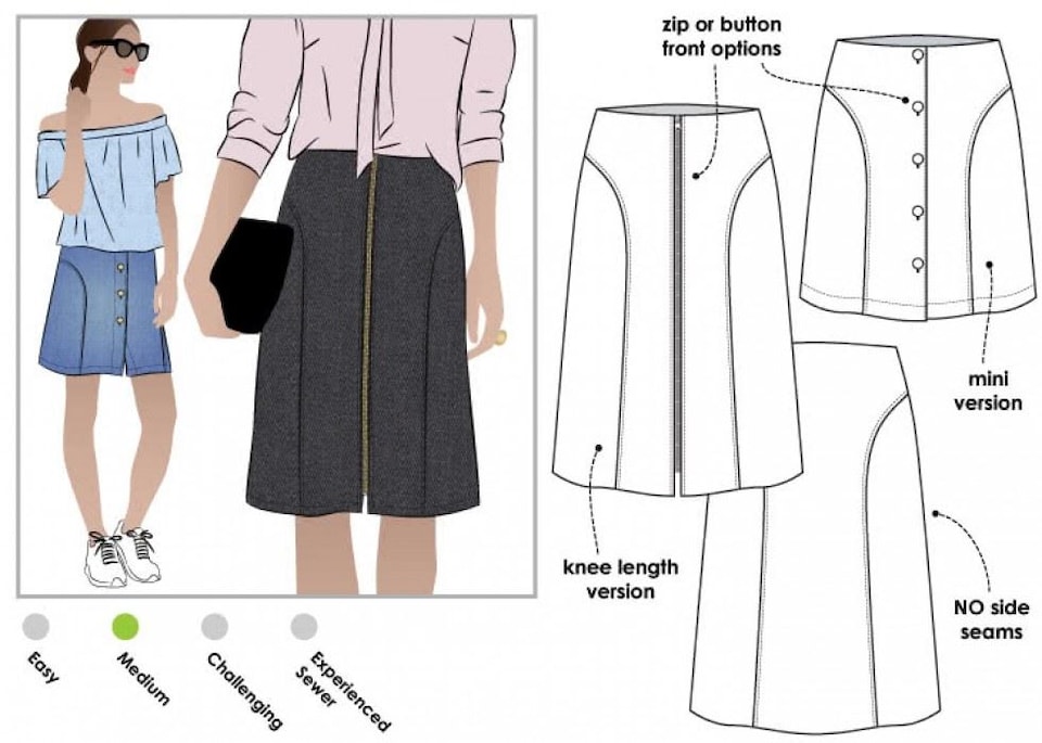image 1 of Style Arc Goldie Skirt Paper Sewing Pattern – Women’s Skirt, UK Sizes 4–16, Intermediate