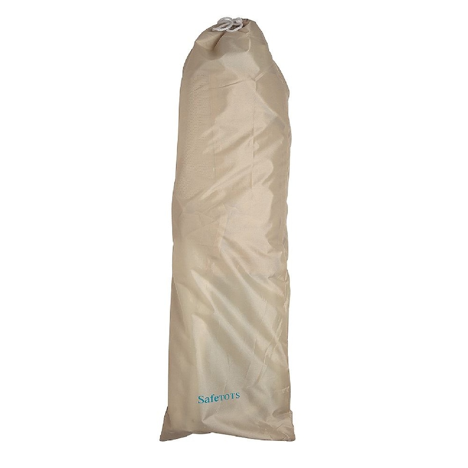 image 1 of Safetots Deluxe Soft Touch Denim Extra Wide Bed Rail, Natural 140cm Wide x 50cm Tall, Toddler Bed Guard For Safety