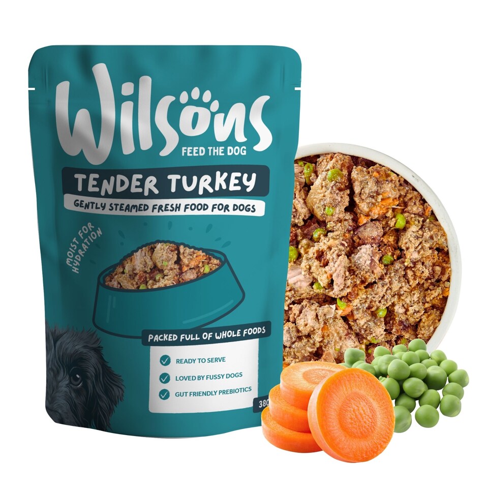 image 1 of Wilsons Poultry Fresh Dog Food Complete Natural Nutrition for Adult Dogs - 16x 380g Pouches