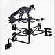image 1 of Mini Fox Weathervane - Steel - L38 x W38 x H44.5 cm - Black