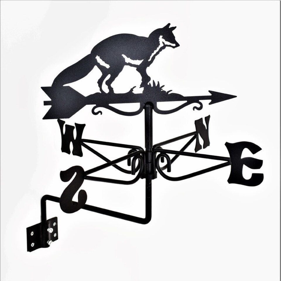 image 1 of Mini Fox Weathervane - Steel - L38 x W38 x H44.5 cm - Black