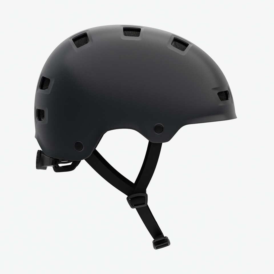 image 1 of Decathlon Children's round bicycle helmet, Move 100 - Black