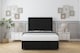 image 1 of Sloomy Mayfair Black Plush Divan Bed With Mattress No Drawers With 26" Strutted Headboard 5' King | Black | Black | King | 1