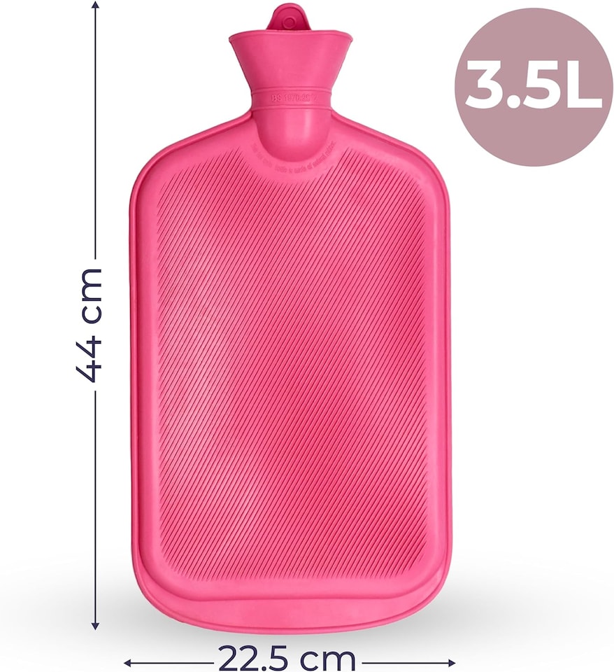 image 1 of 2L Hot Water Bottle - Luxury, Soft and Washable Hot Water Bag for Hot and Cold Compress
