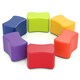 image 1 of COSTWAY 6-Piece Butterfly Stools Modular Soft Foam Seating Set-Multicolor
