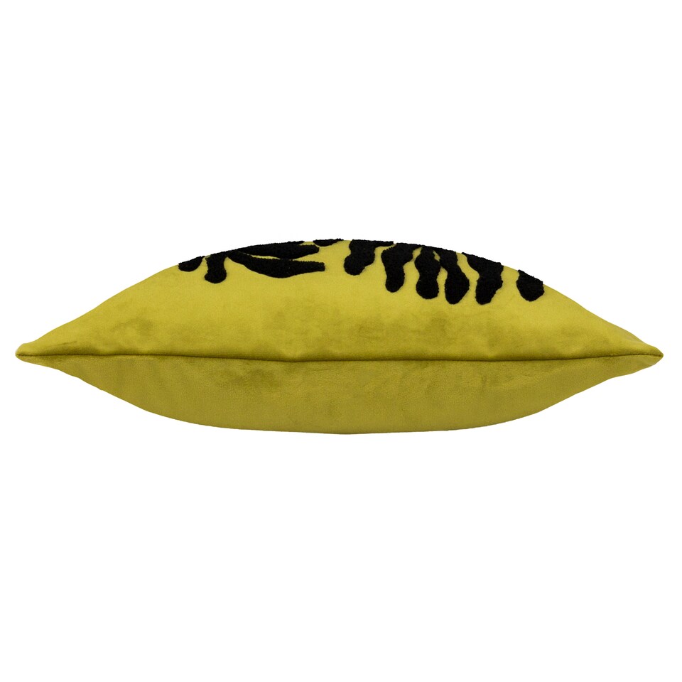 image 1 of Furn Maldive Botanical Velvet Tufted Cushion, Moss, 45 x 45cm