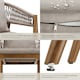 image 5 of Garden Chair Manacor in a Corded Design with Acacia Wood Frame and Matching Cushions | Cream | sand | One Size | 4