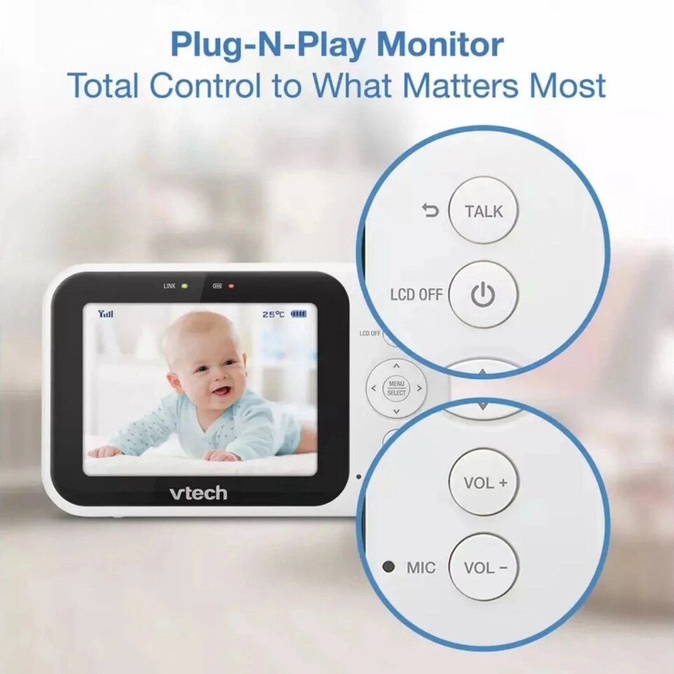 image 1 of VTech VM4263 3.5" Pan & Tilt Video Monitor