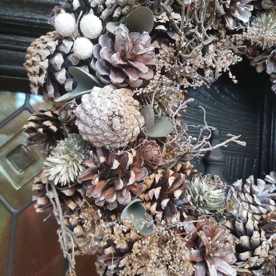 image 1 of 50cm Premier Christmas Snow Fir Door Wreath