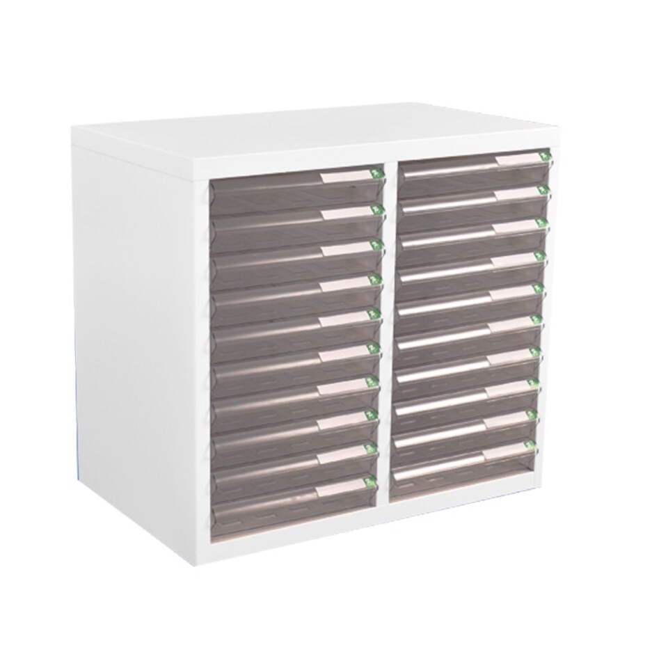 image 1 of 20 Slim Drawer Filing Cabinet with Clear Drawers
