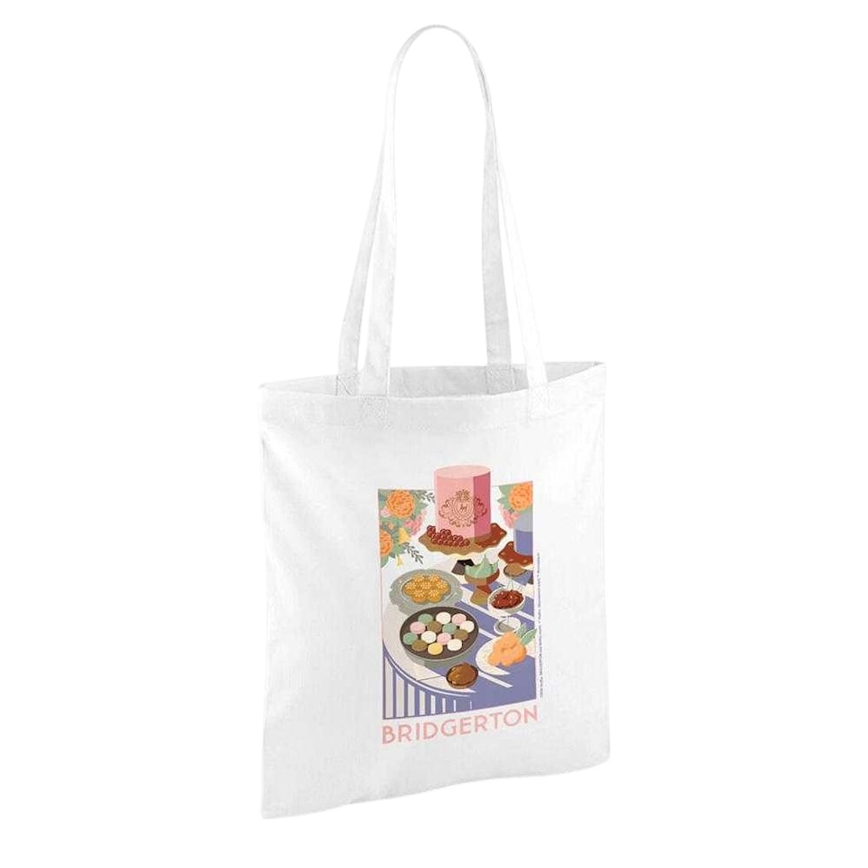 image 1 of Bridgerton Treats Tote Bag | White | White | 1