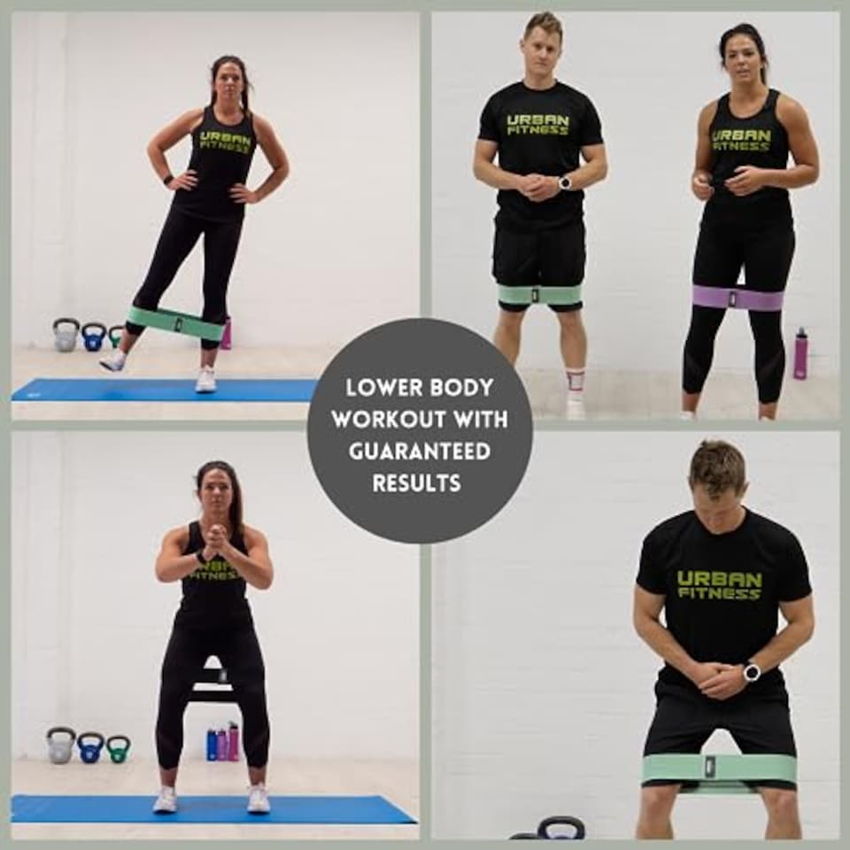 image 1 of Urban Fitness Unisex (Set 3) Fabric Resistance Band Loop Set Of 3 15 Inch, White, One Size UK