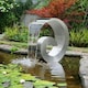 image 2 of Primrose Atlantis Cascading Stainless Steel Water Feature with Lights 65cm