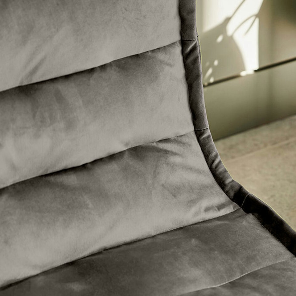 image 1 of icon Kota Velvet XL Bean Bag Sofa Grey Bean Bag Chair Grey | Grey