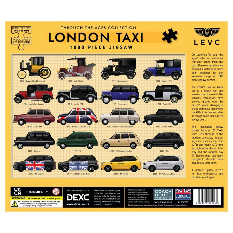 image 1 of Coach House Partners London Taxis 1000 Piece Jigsaw