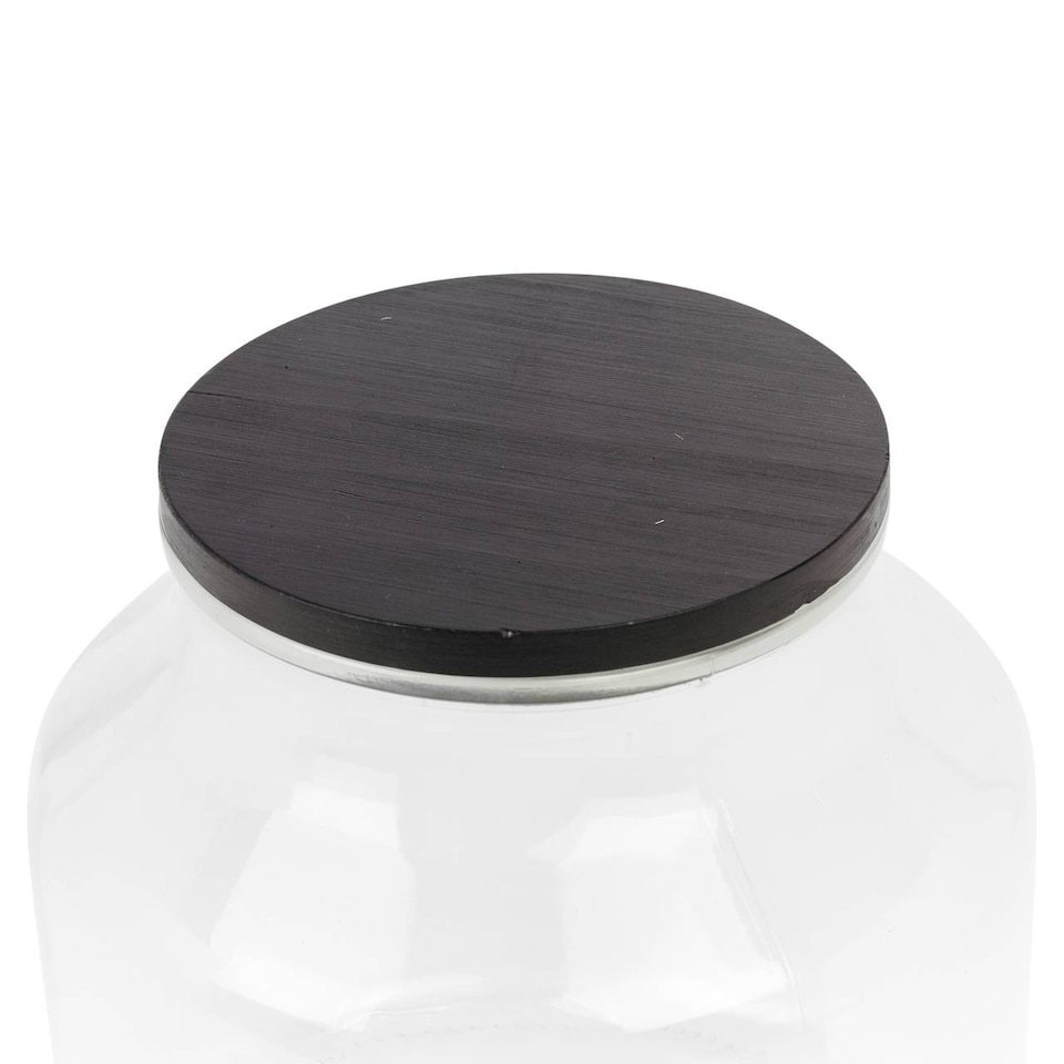 image 1 of 5.2L Glass Beverage Dispenser with Tap & Wooden Lid