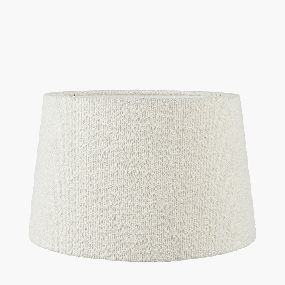 image 1 of 40cm White Boucle Tapered Lampshade White