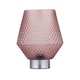 image 2 of Set of 2 Porter - Battery Operated Chrome Lamps Pink Textured Glass | Chrome | Pink | Medium | 2