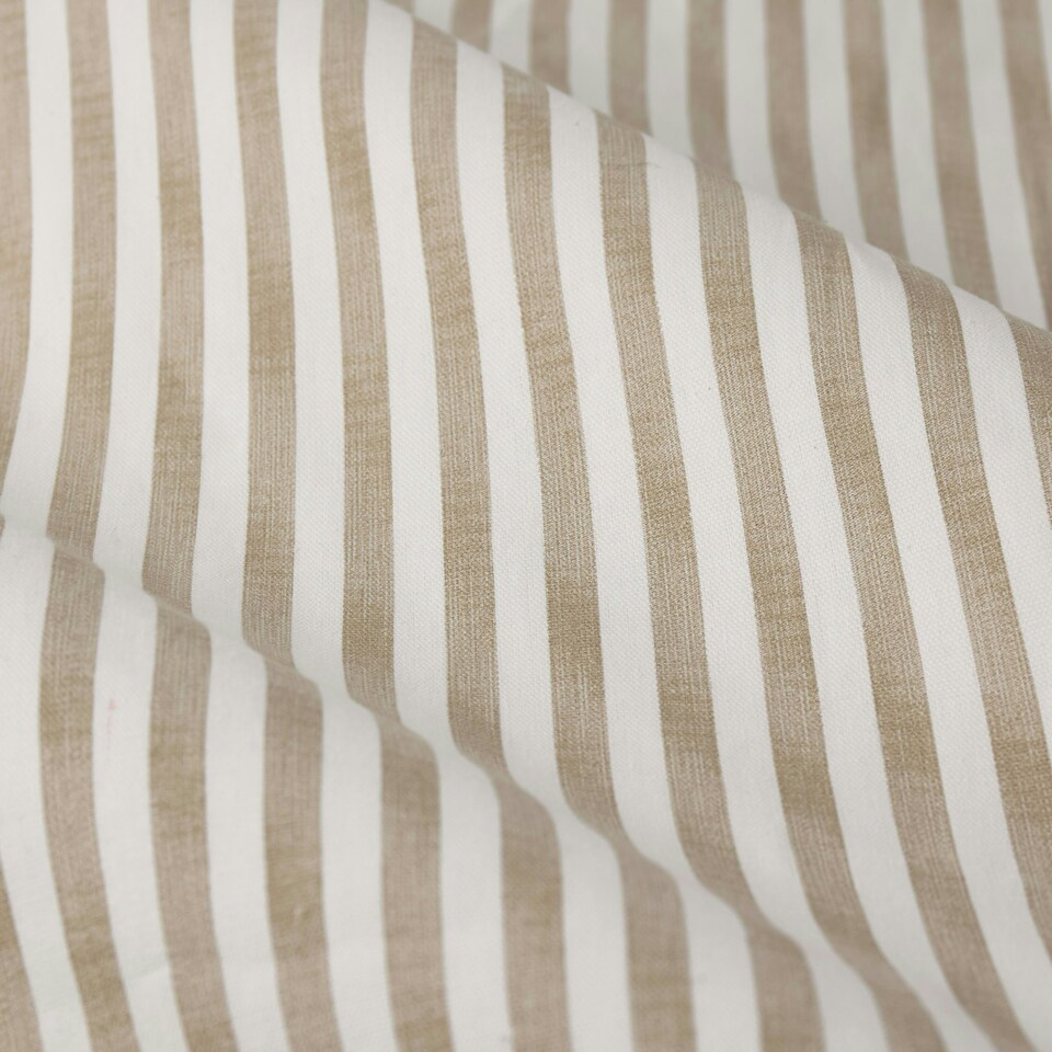 image 1 of Yard Hebden Striped Cotton Natural Pencil Pleat Curtains 229 x 137cm Multi