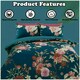 image 7 of VELVETIO Flora Printed Duvet Cover Set Reversible Polycotton Easy Care Beddings Purple | Double